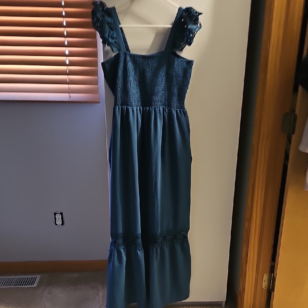 Elegant Blue Sleeveless Dress